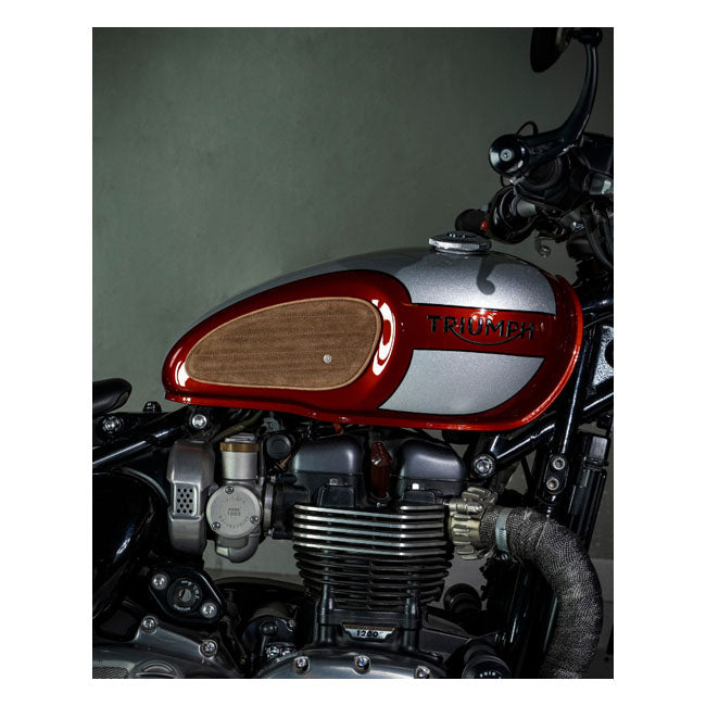 Trip Machine, Classic Leather Tank Pad Set. S Tobacco Kneepad Sets Tripmachine