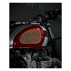 Trip Machine, Classic Leather Tank Pad Set. S Tobacco Kneepad Sets Tripmachine