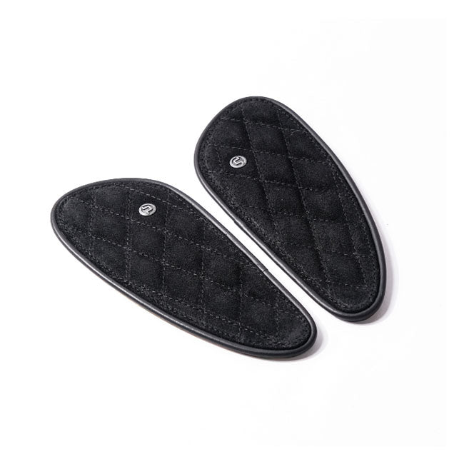 Trip Machine, Mini Diamond Tank Pads. Black Suede Kneepad Sets Tripmachine