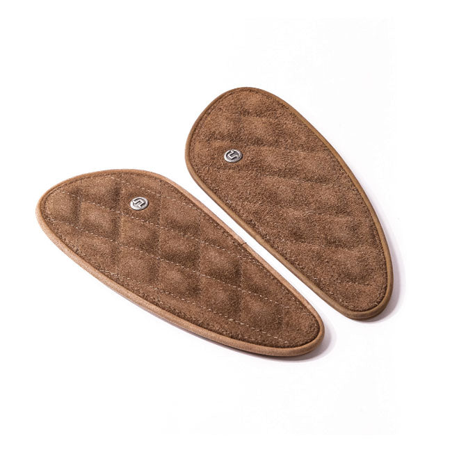 Trip Machine, Mini Diamond Tank Pads. Tobacco Suede Kneepad Sets Tripmachine