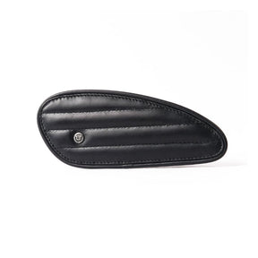 Trip Machine, Mini Classic Leather Tank Pads. Black Kneepad Sets Tripmachine