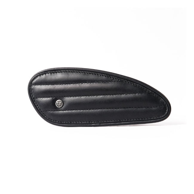 Trip Machine, Mini Classic Leather Tank Pads. Black Kneepad Sets Tripmachine