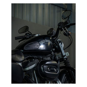 Trip Machine, Mini Classic Leather Tank Pads. Black Kneepad Sets Tripmachine