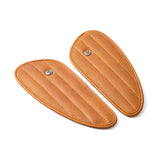 Trip Machine, Mini Classic Leather Tank Pads. Tan Kneepad Sets Tripmachine