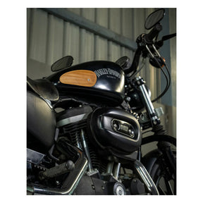 Trip Machine, Mini Classic Leather Tank Pads. Tan Kneepad Sets Tripmachine