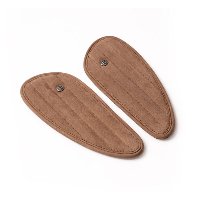 Trip Machine, Mini Classic Leather Tank Pads. Tobacco Kneepad Sets Tripmachine