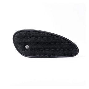 Trip Machine, Mini Classic Leather Tank Pads. Black Suede Kneepad Sets Tripmachine