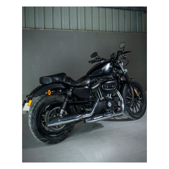 Trip Machine, Mini Classic Leather Tank Pads. Black Suede Kneepad Sets Tripmachine