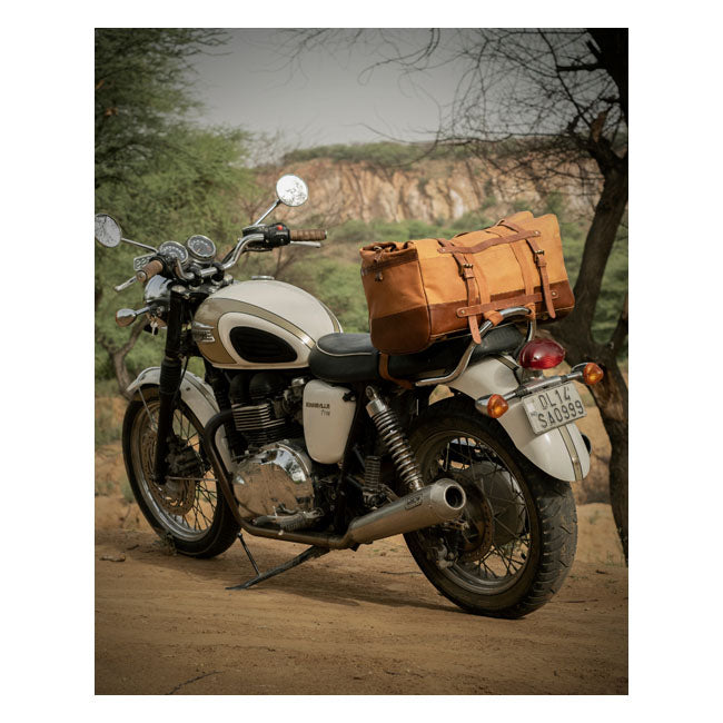 Trip Machine, Outlaw Duffle Bag. 50 Liter. Vintage Tan Touring Luggage Tripmachine