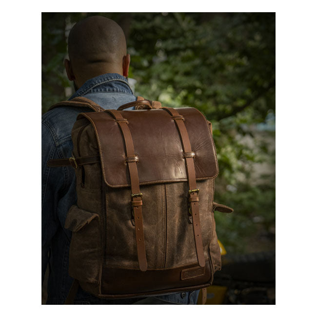 Trip Machine Rambler Backpack Bag Vintage Tan Touring Luggage Tripmachine