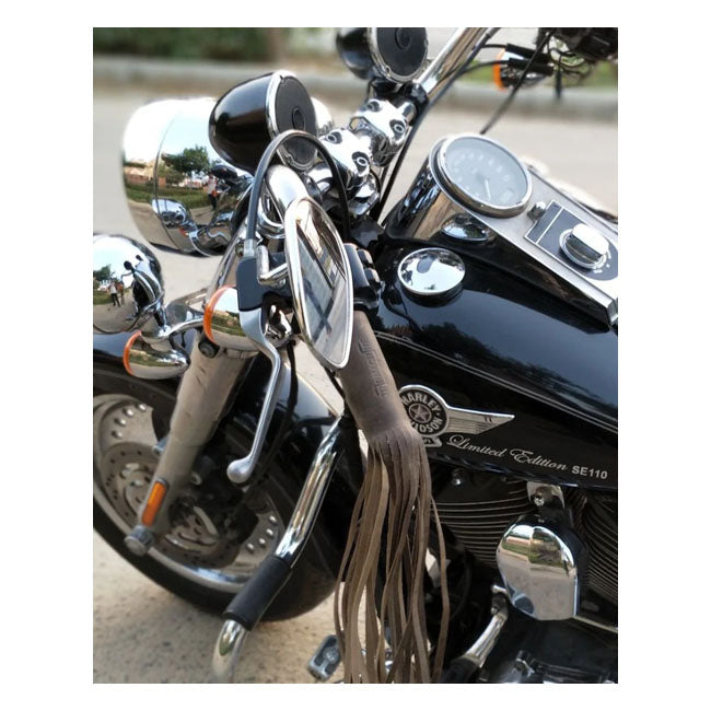 Trip Machine, Leather Grip Tassels. Tobacco Brown Grips Tripmachine