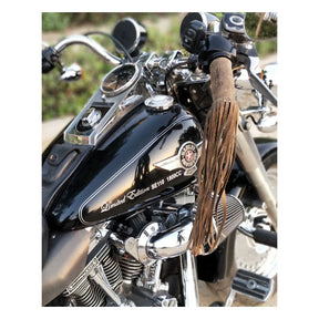 Trip Machine, Leather Grip Tassels. Tobacco Brown Grips Tripmachine