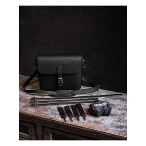 Trip Machine, ''Classic'' Saddlebag. Black Touring Luggage Tripmachine