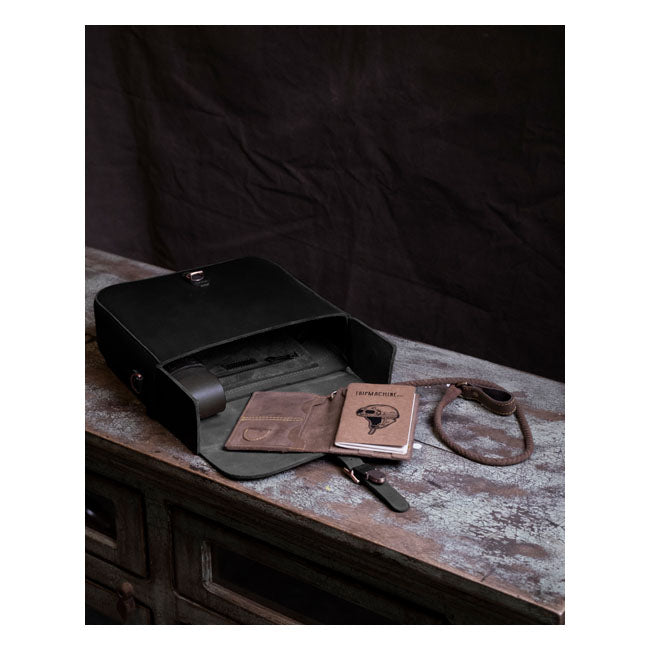 Trip Machine, ''Classic'' Saddlebag. Black Touring Luggage Tripmachine