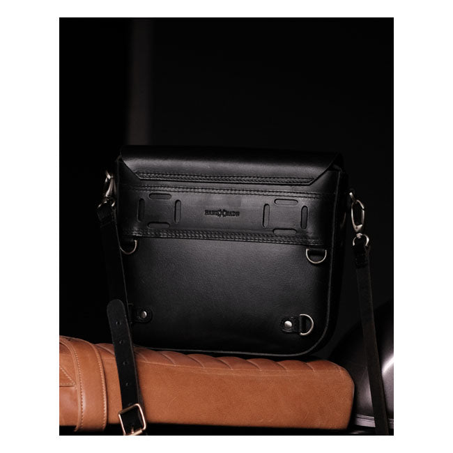 Trip Machine, ''Classic'' Saddlebag. Black Touring Luggage Tripmachine
