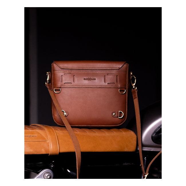 Trip Machine, ''Classic'' Saddlebag. Cognac Brown Touring Luggage Tripmachine