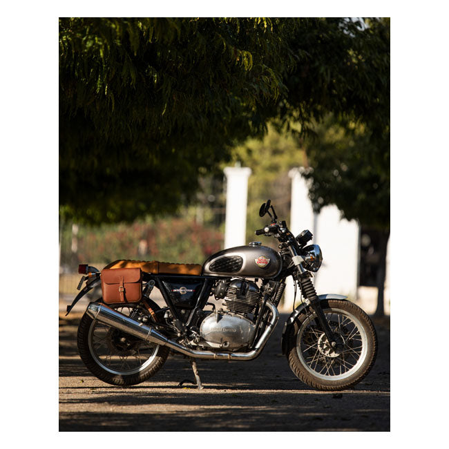 Trip Machine, ''Classic'' Saddlebag. Cognac Brown Touring Luggage Tripmachine
