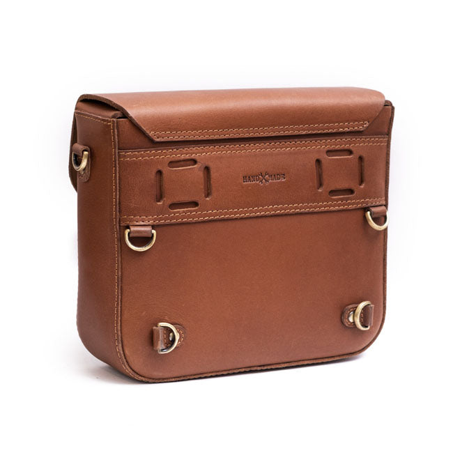 Trip Machine, ''Classic'' Saddlebag. Cognac Brown Touring Luggage Tripmachine
