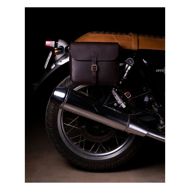 Trip Machine, ''Classic'' Saddlebag. Caffeine Brown Touring Luggage Tripmachine