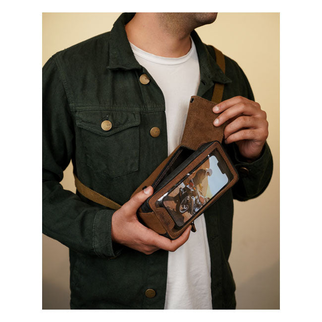 Trip Machine, Navigator Bag. Tobacco Brown Device Holders(Phone/Gsm) Tripmachine