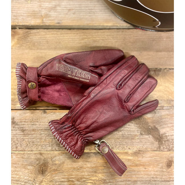 13 1/2 Loud Ride Gloves, Burgundy Gloves 13 And A Half Company