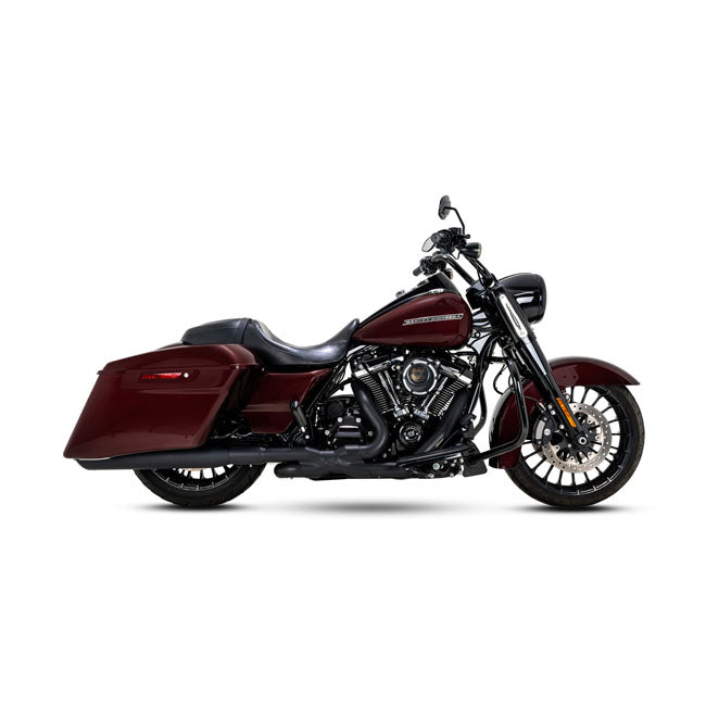 Vance & Hines Slip-On Twin Slash Round, Black - 24+ Touring Exhaust Slip-Ons And Mufflers Vance & Hines