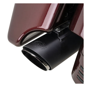 Vance & Hines Slip-On Twin Slash Round, Black - 24+ Touring Exhaust Slip-Ons And Mufflers Vance & Hines
