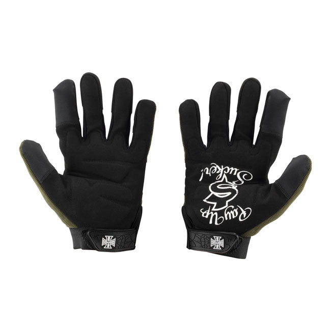 WCC Pay Up Suckers gloves olive/black Gloves West Coast Choppers