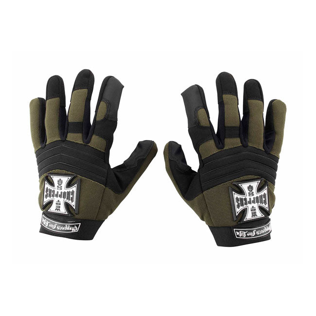 WCC Pay Up Suckers gloves olive/black Gloves West Coast Choppers