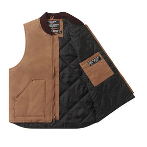 WCC Heavy Duty Work vest frontier brown Vests West Coast Choppers