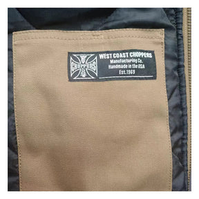 WCC Heavy Duty Work vest frontier brown Vests West Coast Choppers