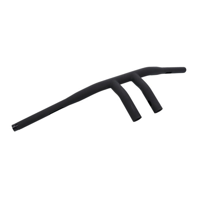 Burly, 1-1/4" riser drag bar. 7" rise. Matte black Handlebars Burly Brand