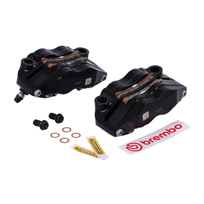 Brembo, GP4-RB Monoblock radial brake caliper set. Black Brake Calipers Brembo