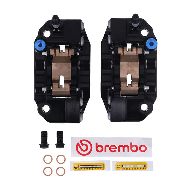 Brembo, GP4-RB Monoblock radial brake caliper set. Black Brake Calipers Brembo