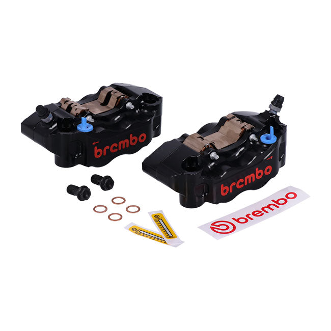 Brembo, GP4-RB Monoblock radial brake caliper set. Black Brake Calipers Brembo