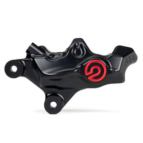 Brembo, 484 custom bolt-on caliper. Left front. Black Brake Calipers Brembo