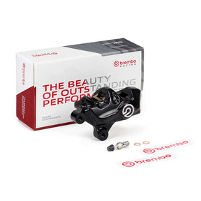 Brembo, 484 custom bolt-on caliper. Left front. Black Brake Calipers Brembo