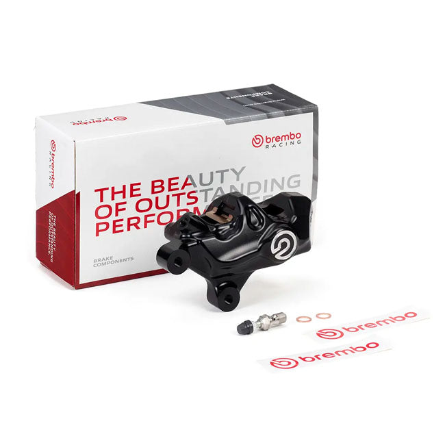 Brembo, 484 custom bolt-on caliper. Left front. Black Brake Calipers Brembo