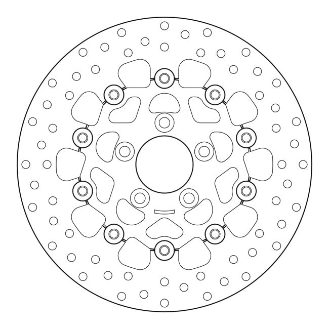 Brembo, stainless floating brake rotor. Rear Brake Rotors Brembo