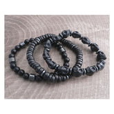 Amigaz Stone Skull 3 Pack With Hematite Accent Biker Jewelry Amigaz