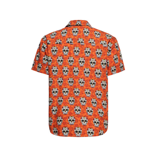 King Kerosin Vintage Skull & Flowers T Shirt Cinnamon King Kerosin