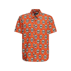 King Kerosin Vintage Skull & Flowers T Shirt Cinnamon King Kerosin