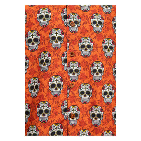 King Kerosin Vintage Skull & Flowers T Shirt Cinnamon King Kerosin