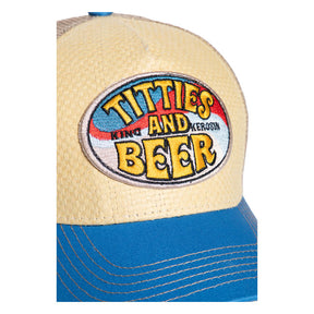 King Kerosin Titties And Beer Cap Beige/Blue Caps King Kerosin
