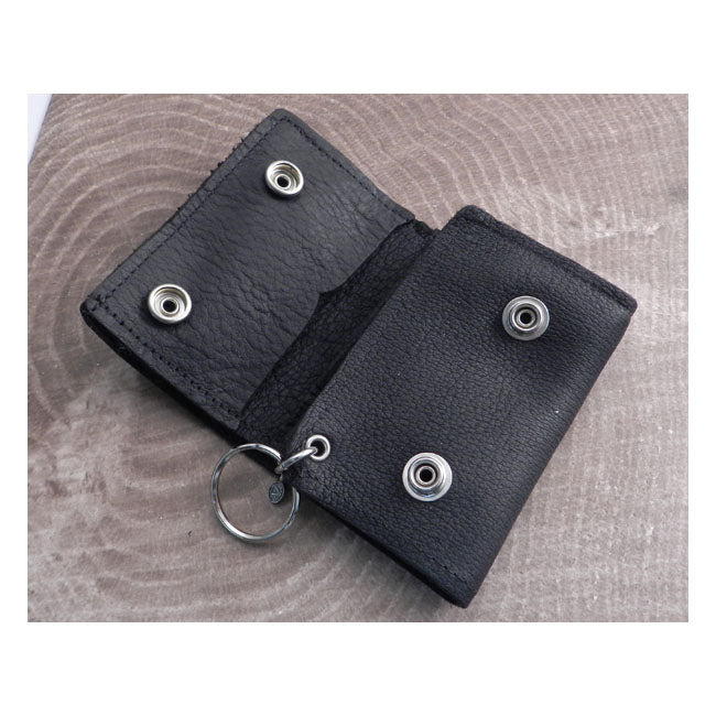 Amigaz Black Soft Leather Trifold Wallet Amigaz