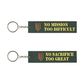 Army Surplus No Mission/Sacrifice keychain Keychains Army Surplus