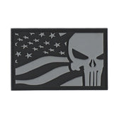 Army Surplus Punisher USA flag patch grey Patches Army Surplus