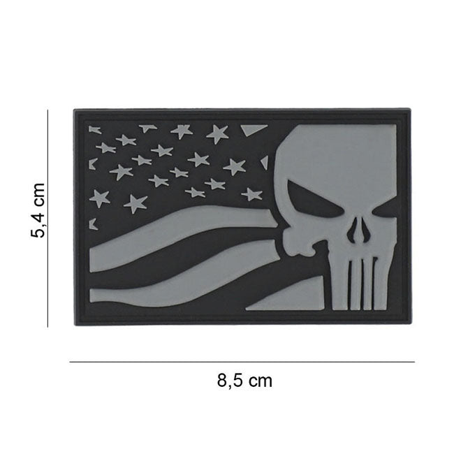 Army Surplus Punisher USA flag patch grey Patches Army Surplus