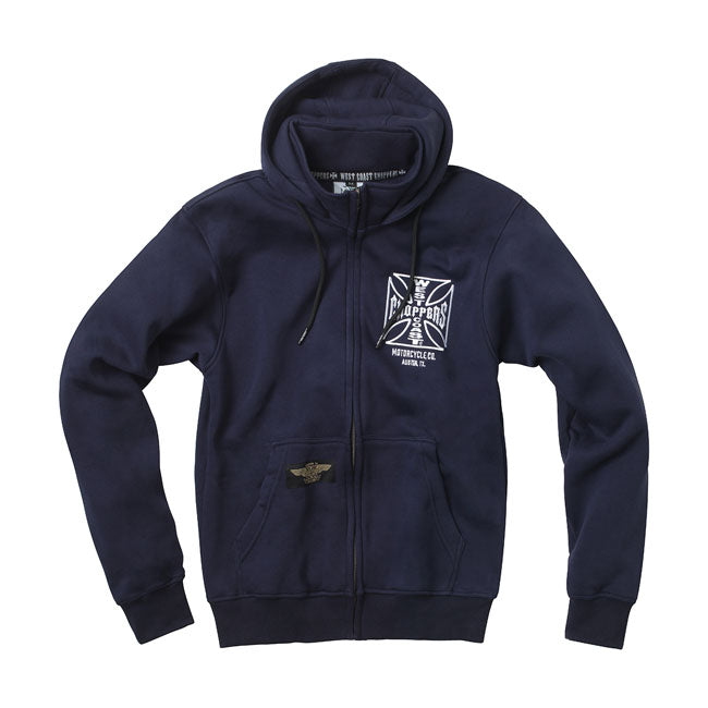 WCC OG ATX zip hoodie navy blue Hoodies West Coast Choppers