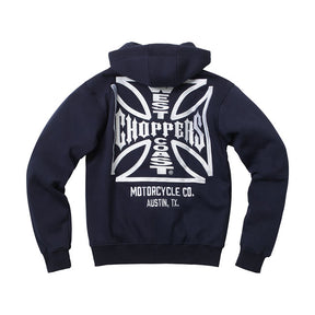 WCC OG ATX zip hoodie navy blue Hoodies West Coast Choppers